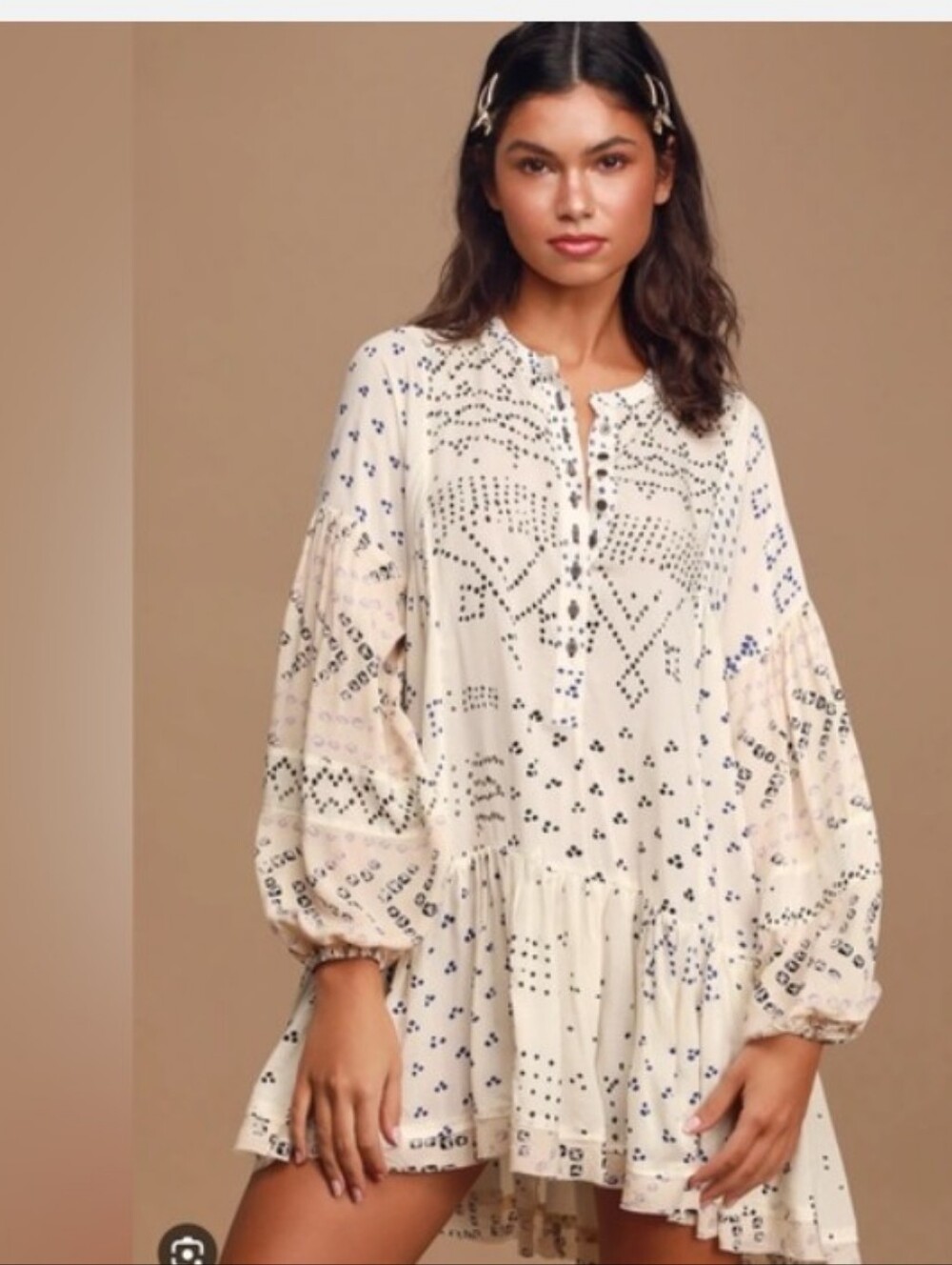 Free People Shibori Tunic Size Medium